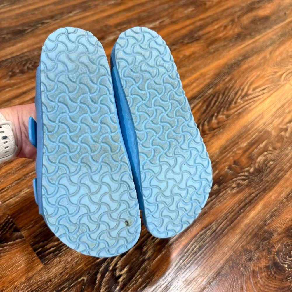 Birkenstock Arizona EVA Sandals Sky Blue Kids Size 2 Waterproof Slides Shoes